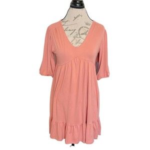 Velvet Torch Womens Dress Nordstrom Rack Smocked Baby doll Stretch Sz Small NWT